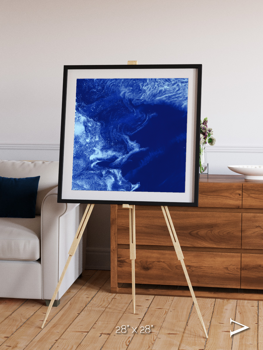 Wind Signatures, Ice Stars Framed & Mounted Print