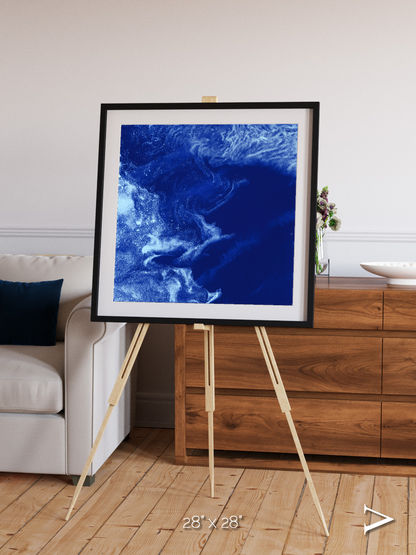 Wind Signatures, Ice Stars Framed & Mounted Print