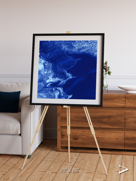 Wind Signatures, Ice Stars Framed & Mounted Print