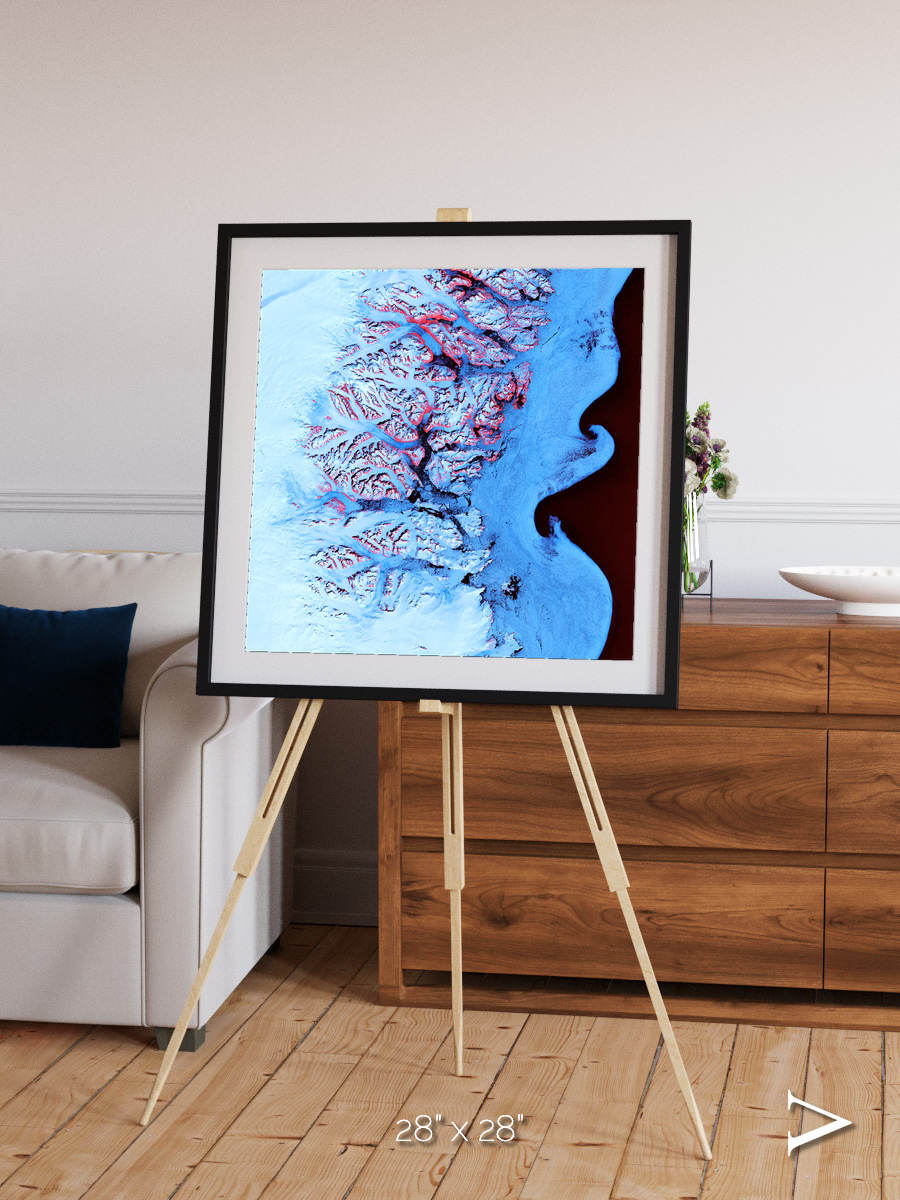 Polar Flow, Ice Waves Framed & Mounted Print