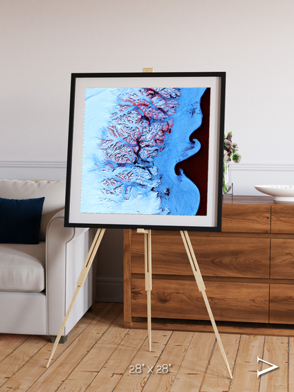 Polar Flow, Ice Waves Framed & Mounted Print