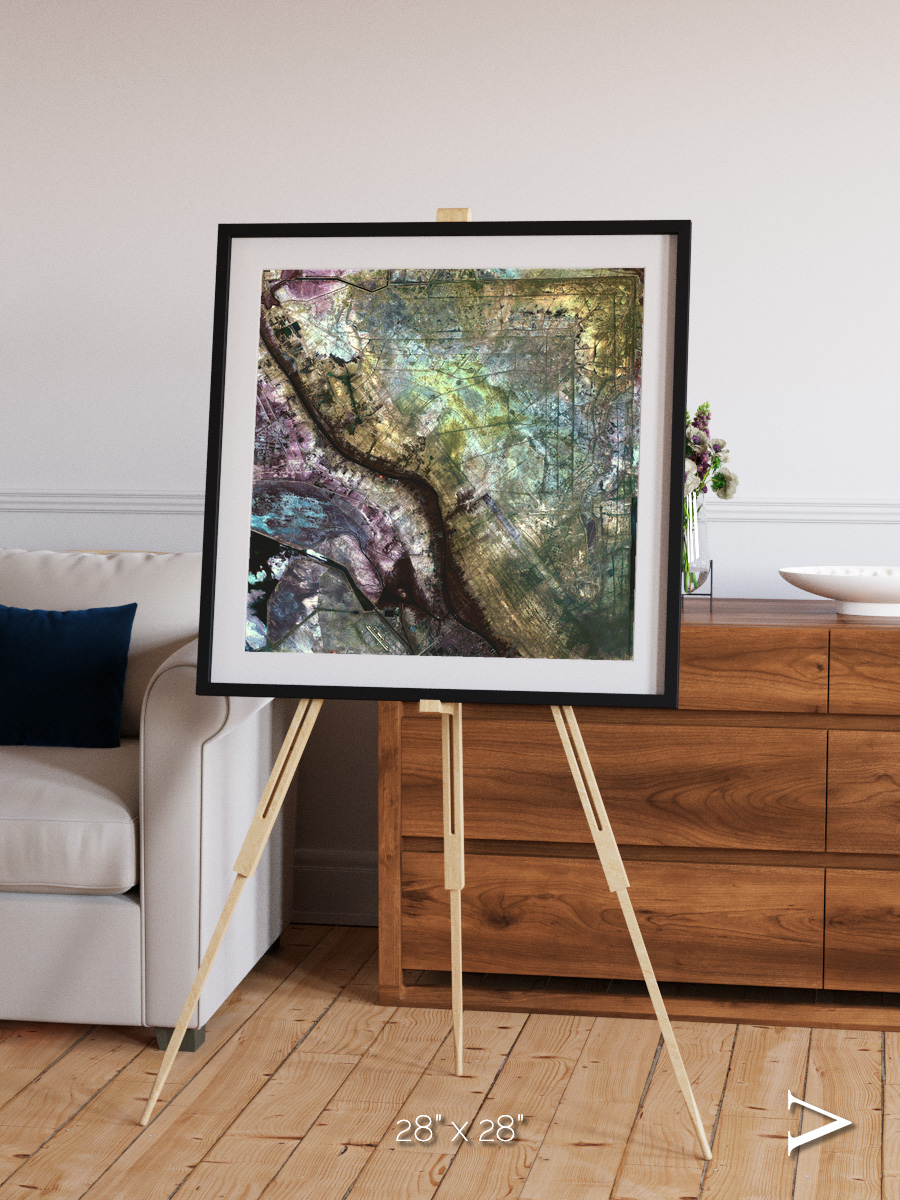 Floodplain Lines, Iraqi Emplacement Framed & Mounted Print