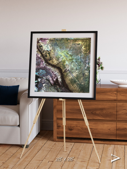 Floodplain Lines, Iraqi Emplacement Framed & Mounted Print
