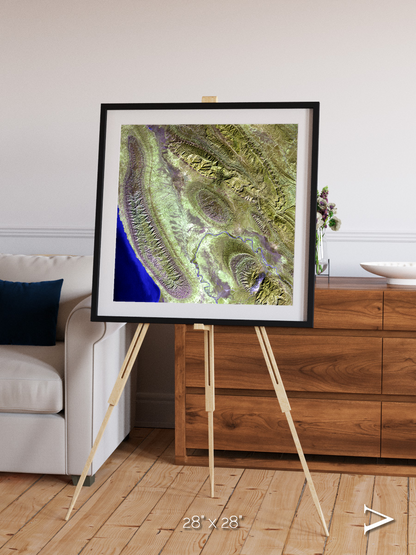 Channel Lines, Konari Iran Framed & Mounted Print