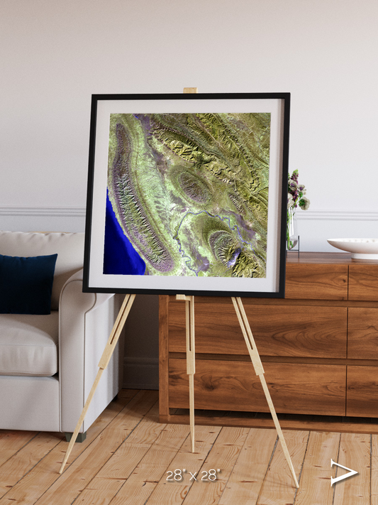 Channel Lines, Konari Iran Framed & Mounted Print