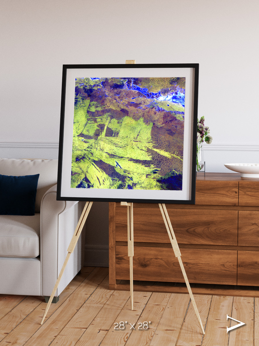 Lake Lines, Lake Amadeus Framed & Mounted Print