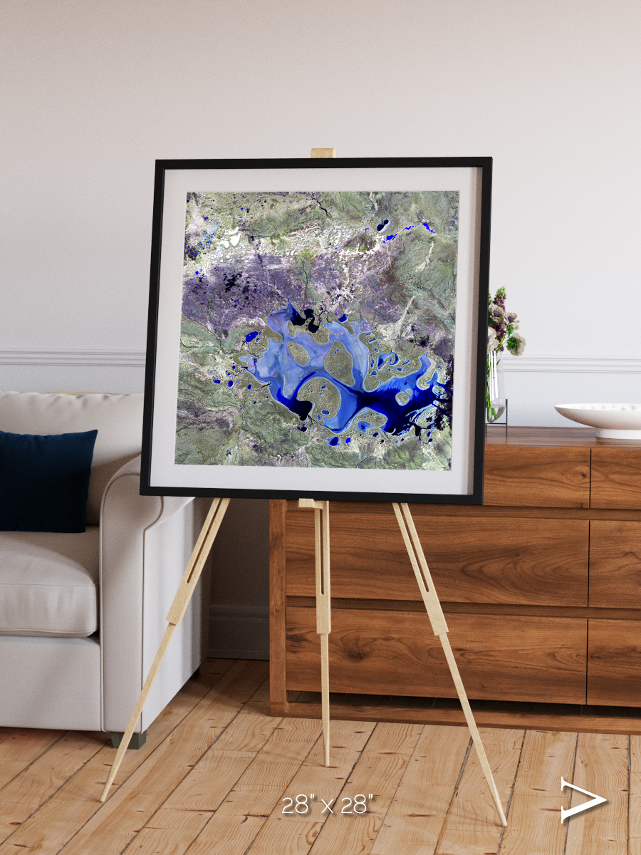 Lake Lines, Lake Carnegie Framed & Mounted Print