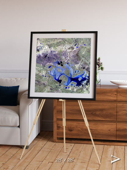 Lake Lines, Lake Carnegie Framed & Mounted Print