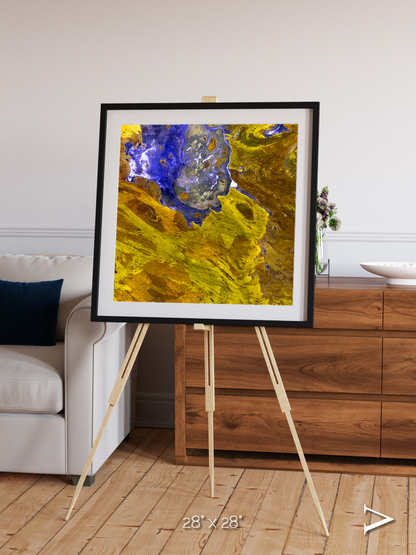 Saline Patterns, Lake Disappointment Framed & Mounted Print
