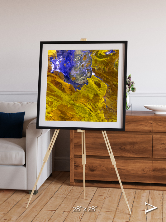 Saline Patterns, Lake Disappointment Framed & Mounted Print