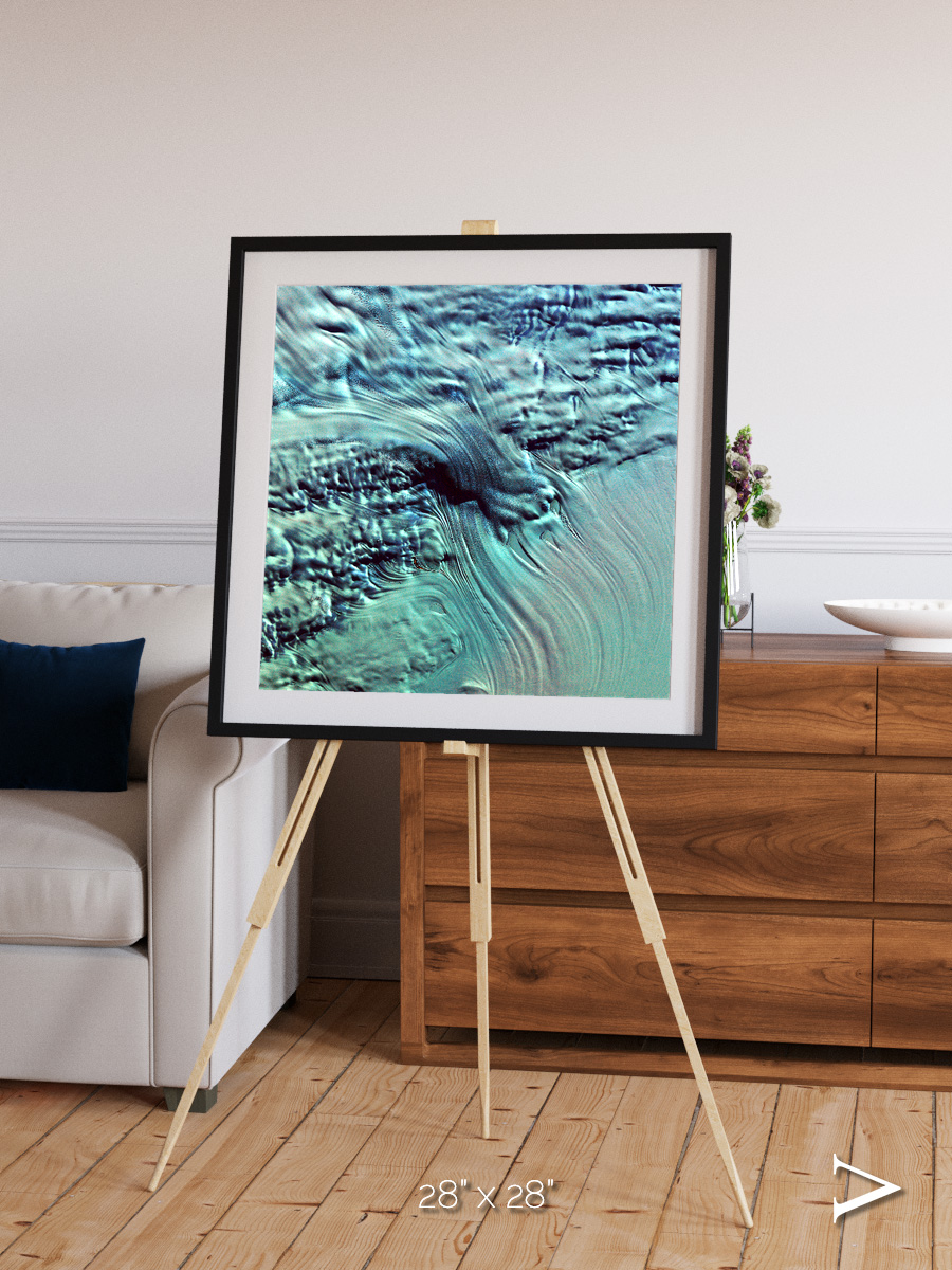 Ice River, Lambert Glacier Framed & Mounted Print