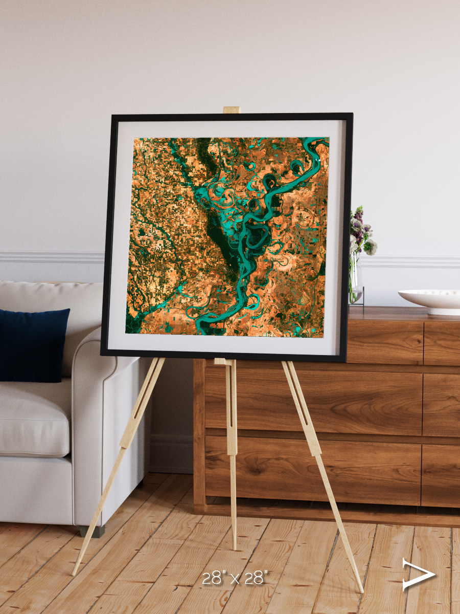 River’s Dance, Mississippi Framed & Mounted Print