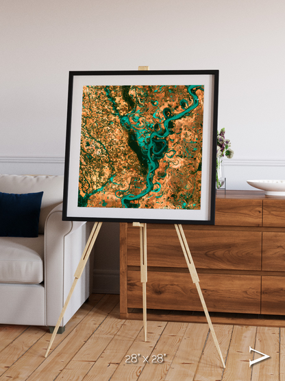 River’s Dance, Mississippi Framed & Mounted Print