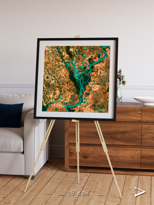 River’s Dance, Mississippi Framed & Mounted Print
