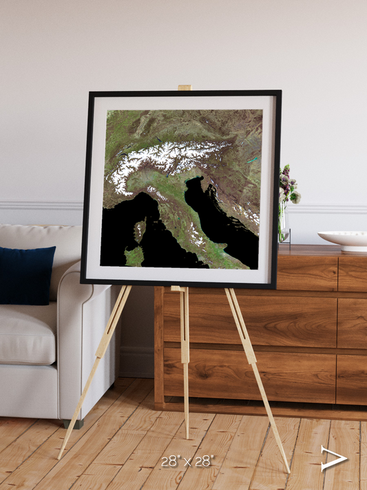 Tidal Patterns, Mediterranean Sea Framed & Mounted Print
