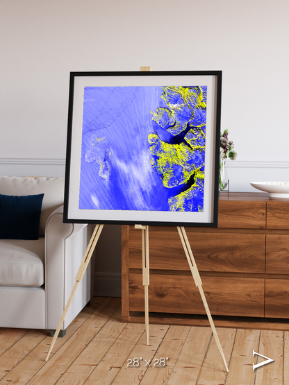 Islands in Snow, High Arctic Framed & Mounted Print