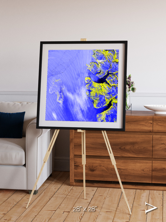 Islands in Snow, High Arctic Framed & Mounted Print
