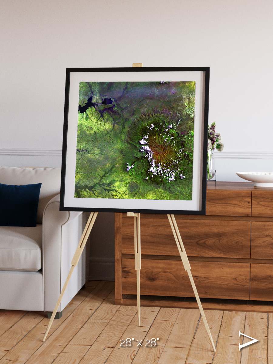 Vortex Trails, Mount Elgon Framed & Mounted Print