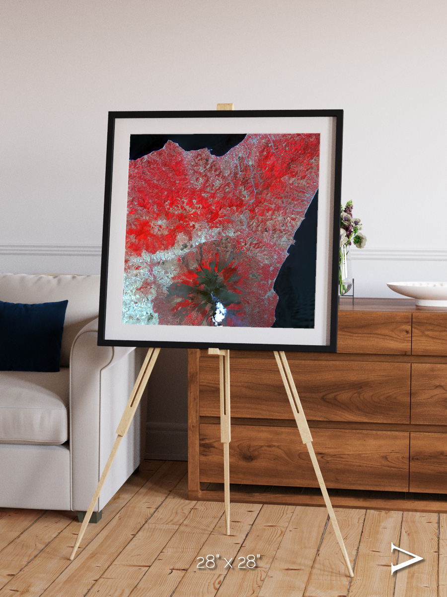 Painted Archipelago, Mt Etna Framed & Mounted Print