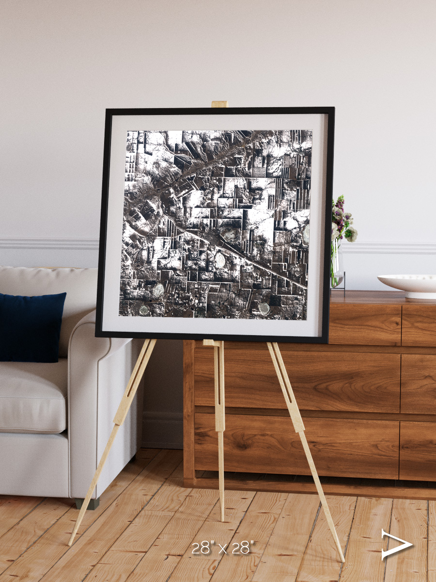 Fertile Threads, Northern Kazakhstan Framed & Mounted Print