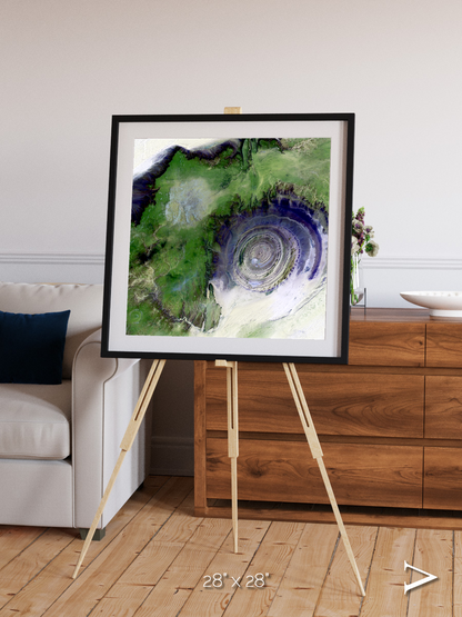 Dormant Giants, Richat Structure Framed & Mounted Print