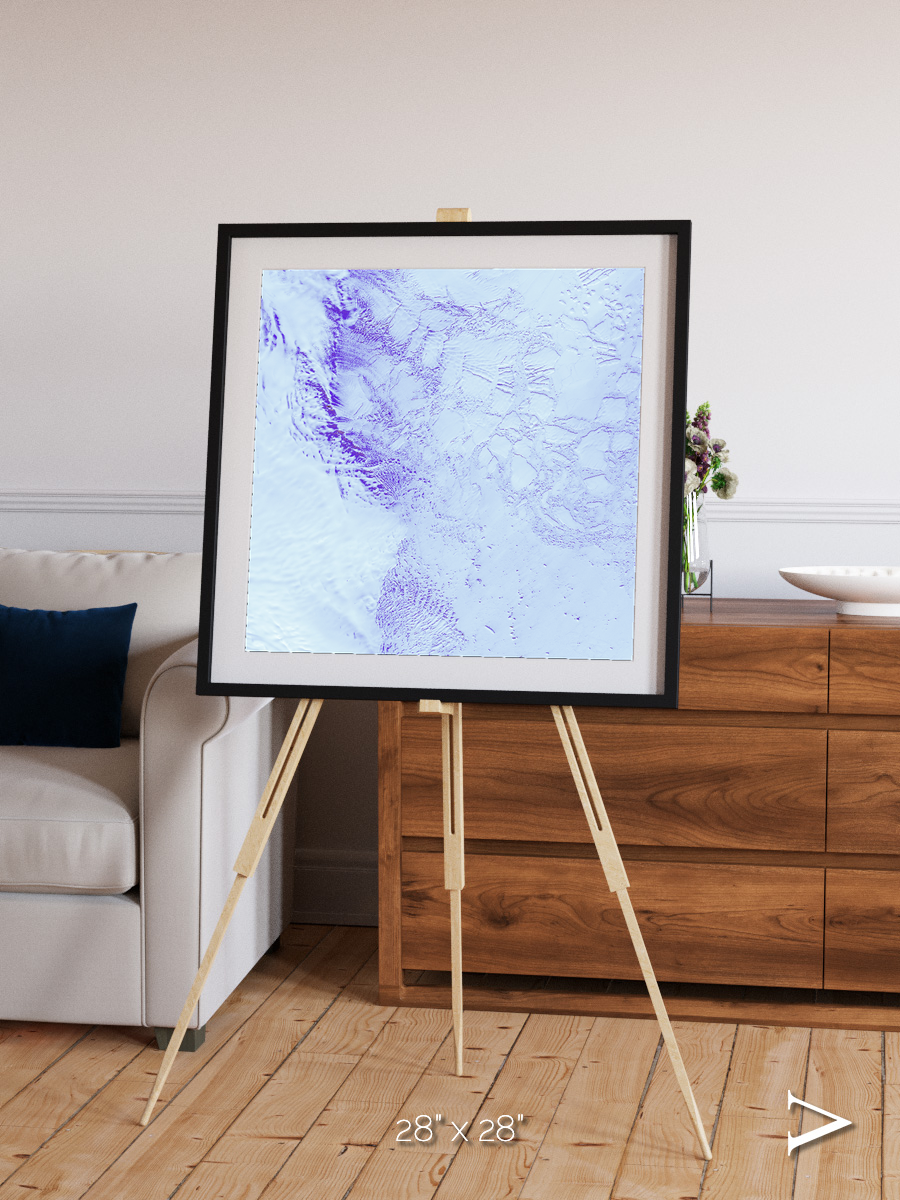 Ice River, Robinson Glacier Framed & Mounted Print