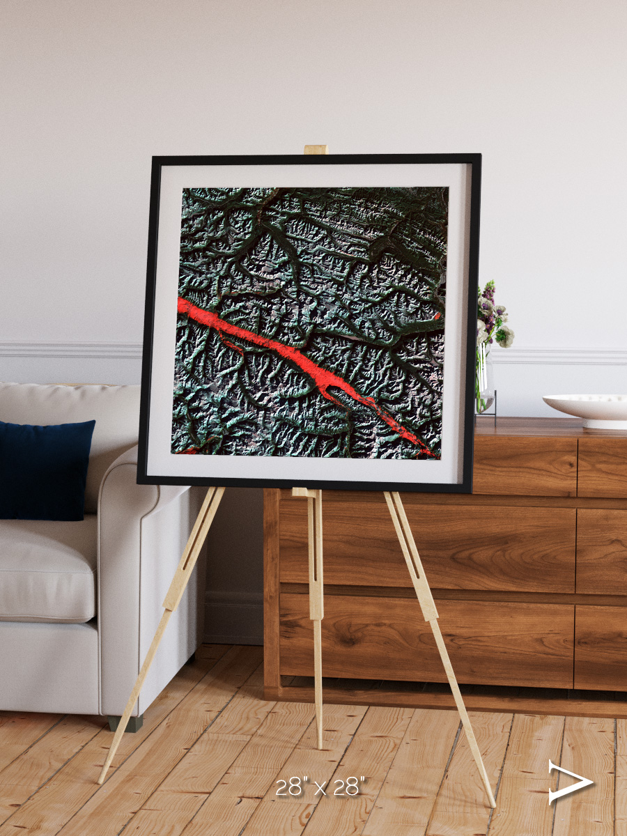 Light in the Trench, Canadian Rockies Framed & Mounted Print