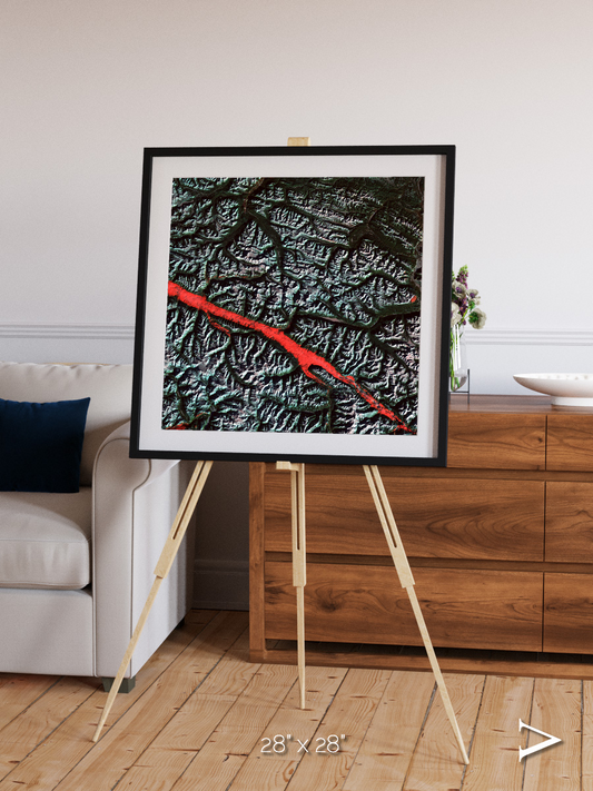 Light in the Trench, Canadian Rockies Framed & Mounted Print