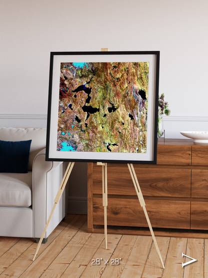 Above the Earth, Tibetan Plateau Framed & Mounted Print