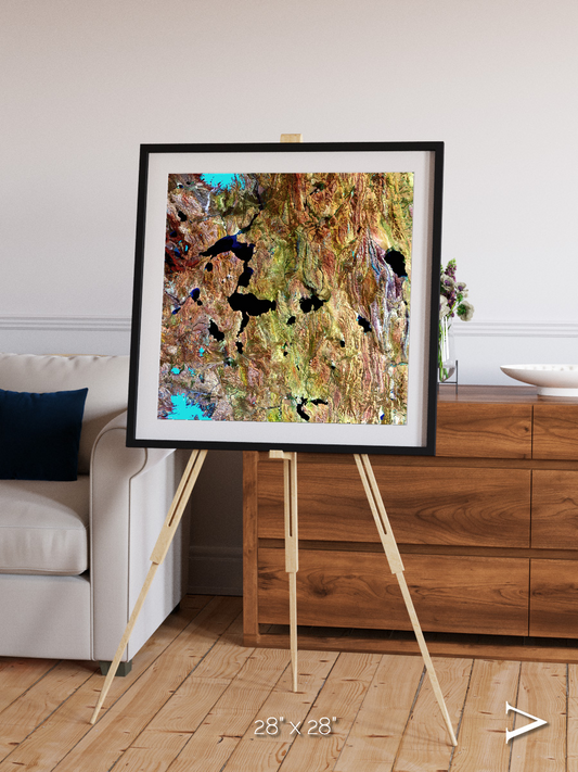 Above the Earth, Tibetan Plateau Framed & Mounted Print