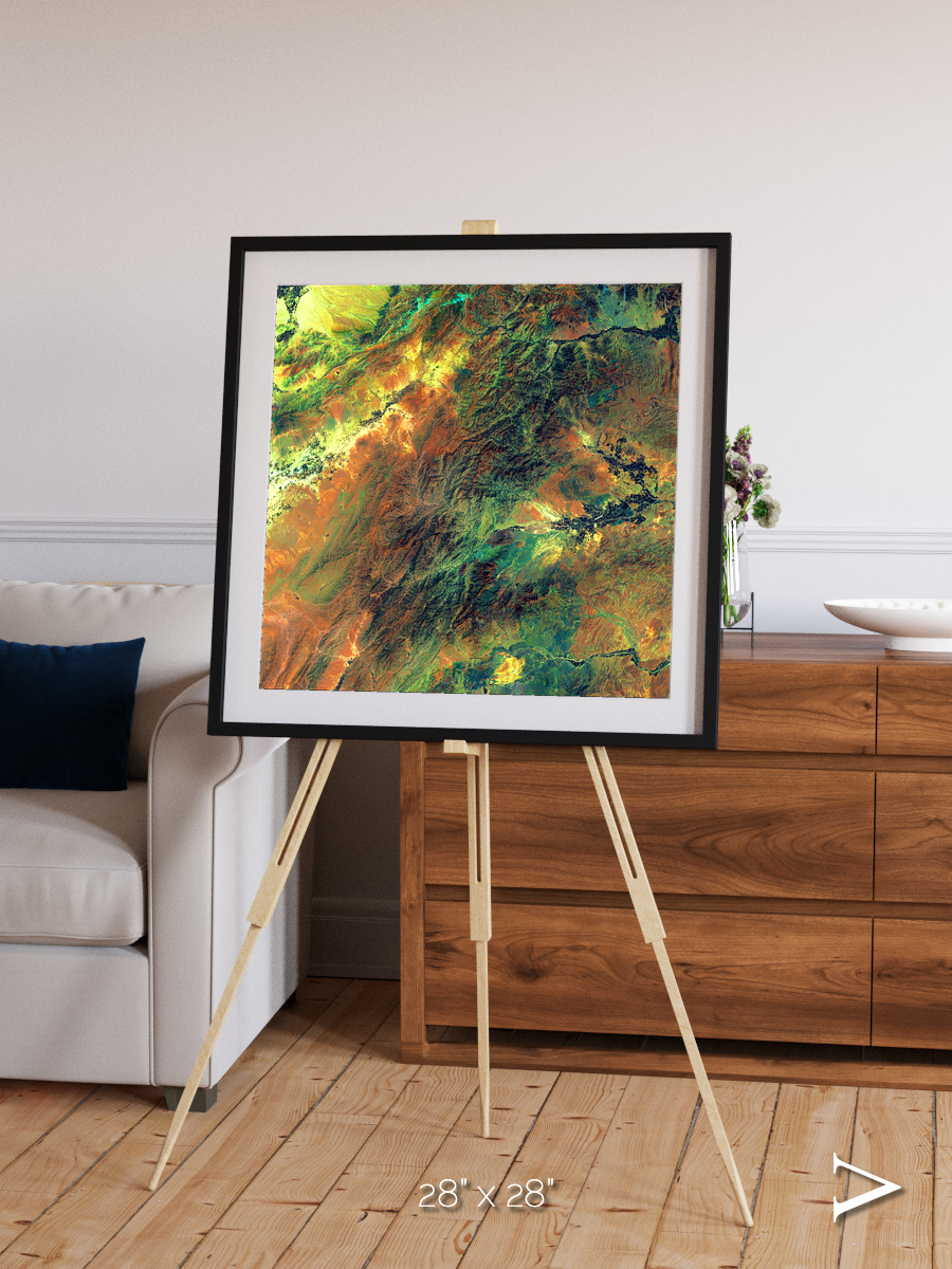 Irrigated Highlands, Eastern Afghanistan Framed & Mounted Print
