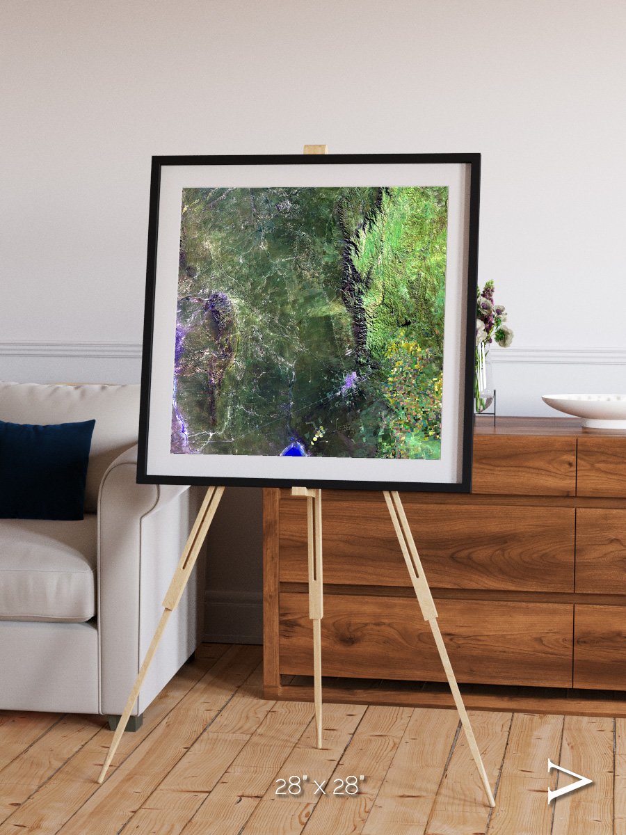 Radiating Plains, San Luis Framed & Mounted Print