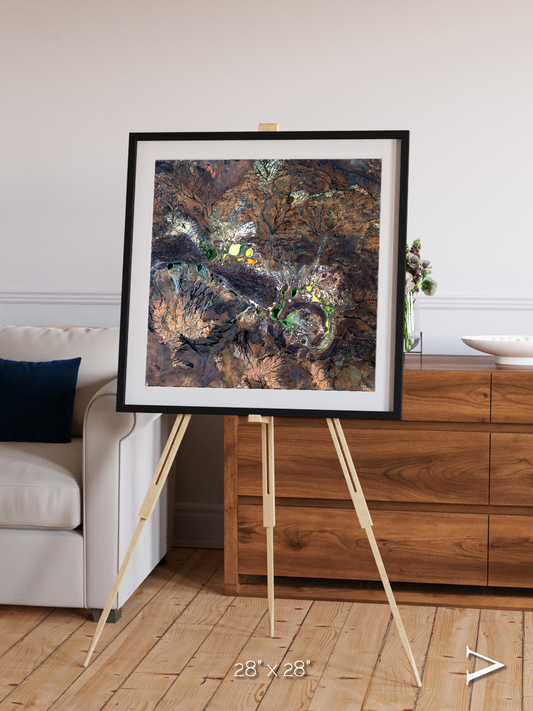 Ancient Impact, Shoemaker Crater Framed & Mounted Print