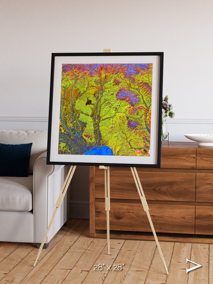 Glacial Ribbons, Chaunskaya Bay Framed & Mounted Print