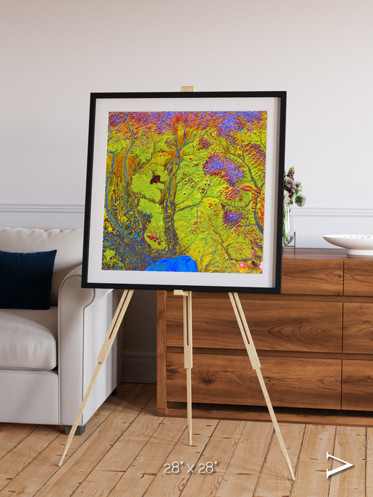 Glacial Ribbons, Chaunskaya Bay Framed & Mounted Print