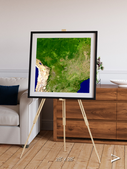 Ribbon River, South America Framed & Mounted Print
