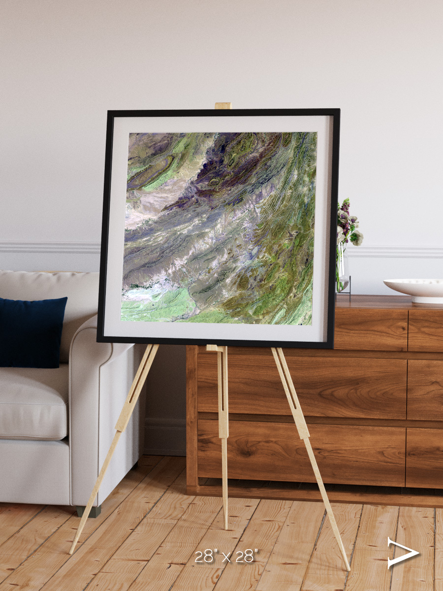 Rugged Relief, Sulaiman Mountains Framed & Mounted Print