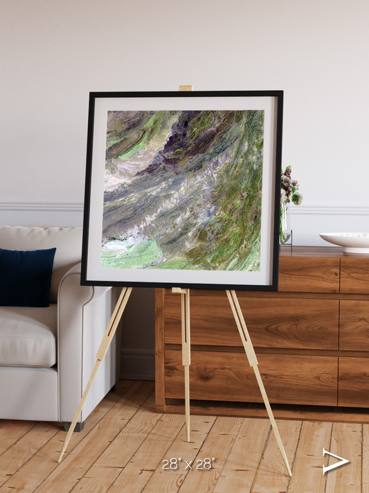 Rugged Relief, Sulaiman Mountains Framed & Mounted Print