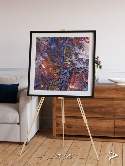 Geologic Tapestry, Asharah Fault Zone Framed & Mounted Print