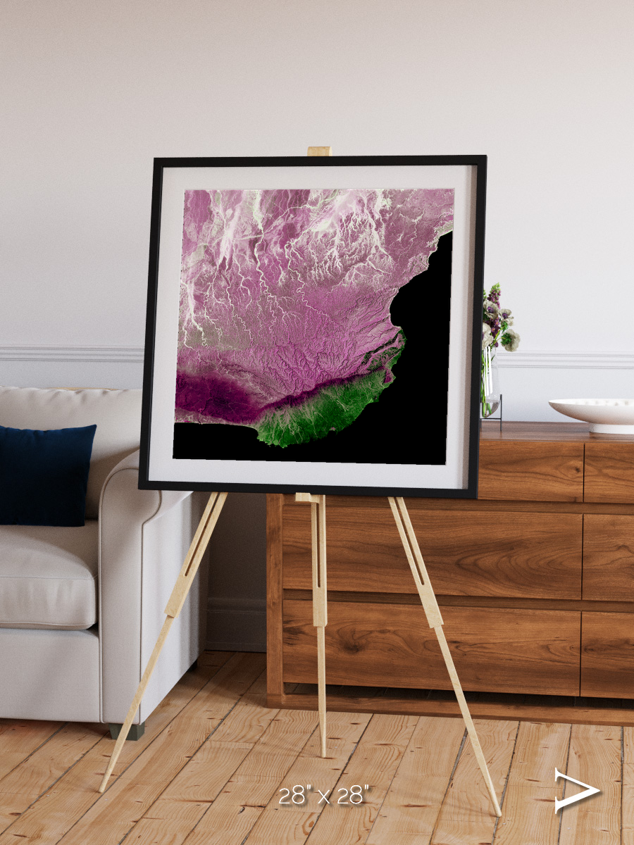 Monsoon Divide, Dhofar Framed & Mounted Print