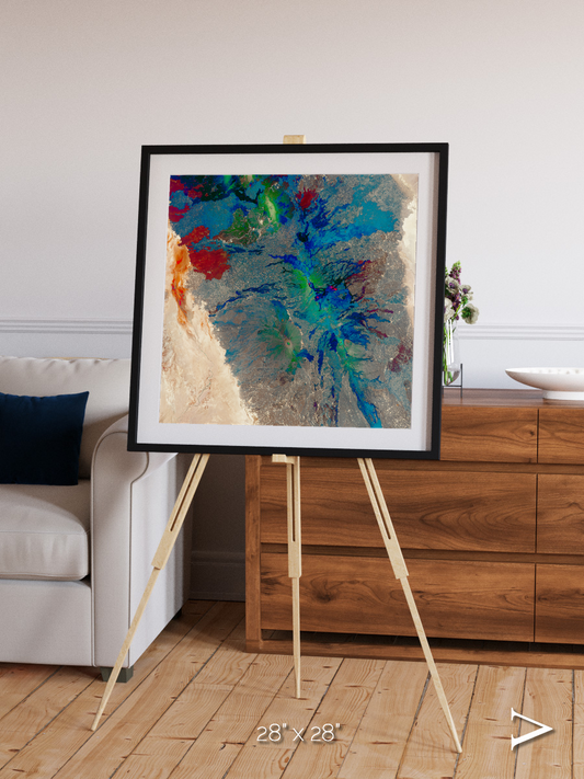 Rift and Fire, Ethiopia Framed & Mounted Print
