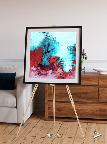 Polar Flow, Vatnajokull Glacier Ice Cap Framed & Mounted Print