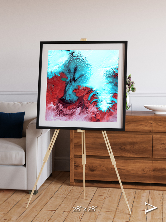 Polar Flow, Vatnajokull Glacier Ice Cap Framed & Mounted Print