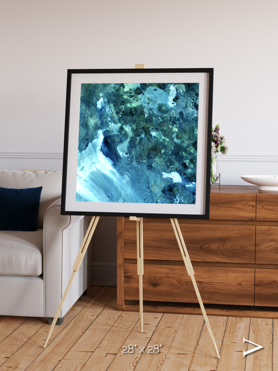 Heat Scars, Volcanoes Framed & Mounted Print