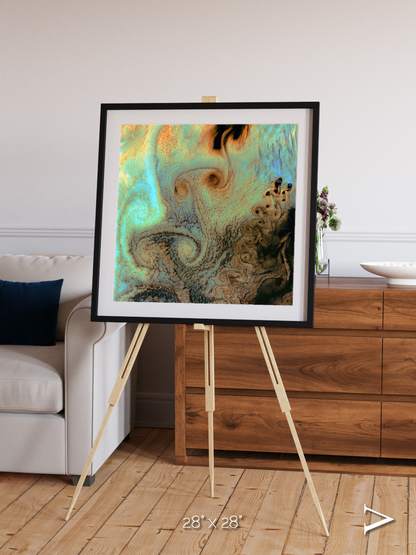 Atmospheric Patterns, Von Karman Vortices Framed & Mounted Print