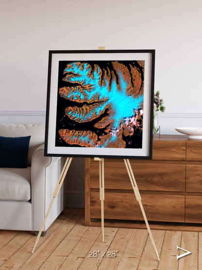 Frozen Currents, West Fjords Framed & Mounted Print