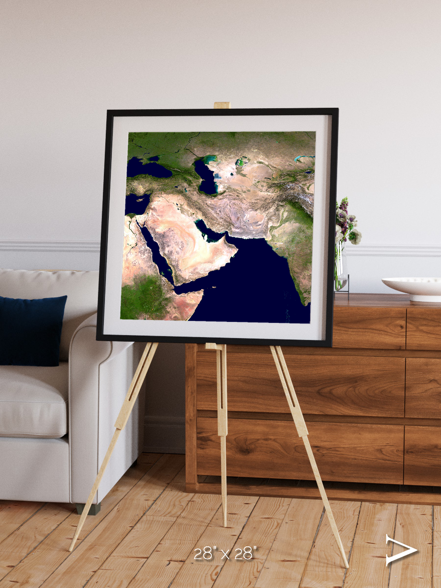 River Threads, Western Asia Framed & Mounted Print