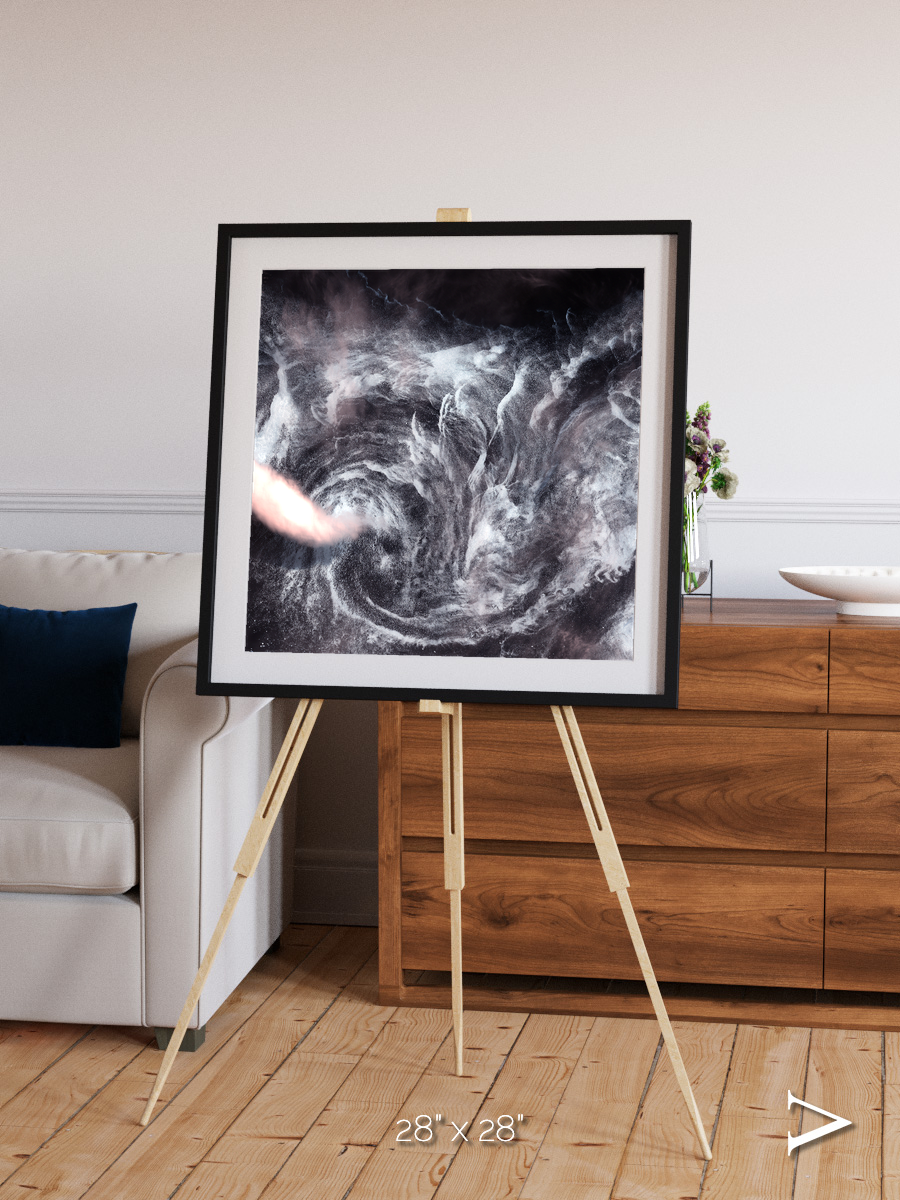 Wind Signatures, Whirlpool in the Air Framed & Mounted Print