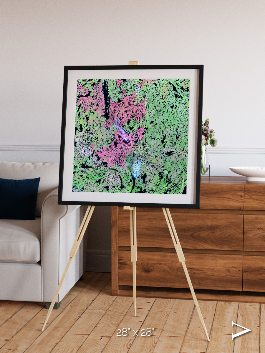 Ice River, Yellowknife Wetlands Framed & Mounted Print