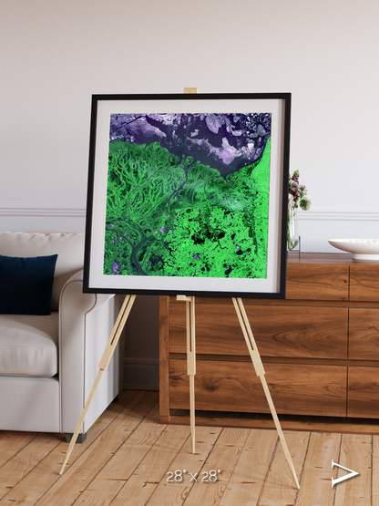 Polar Flow, Yukon Delta Framed & Mounted Print